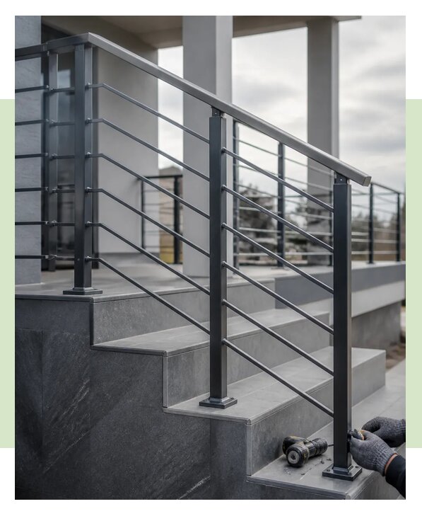 Изготовление и монтаж перильных ограждений под ключ в Тынде